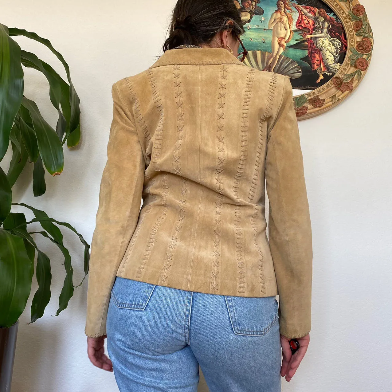 00's Tan Leather Jacket by Margaret Godfrey