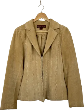 00's Tan Leather Jacket by Margaret Godfrey