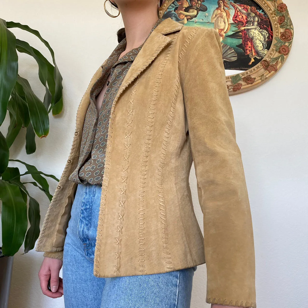 00's Tan Leather Jacket by Margaret Godfrey