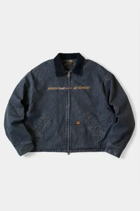 14oz BLKxECR Denim T-Back Drizzler JKT(WORKING Embroidery)