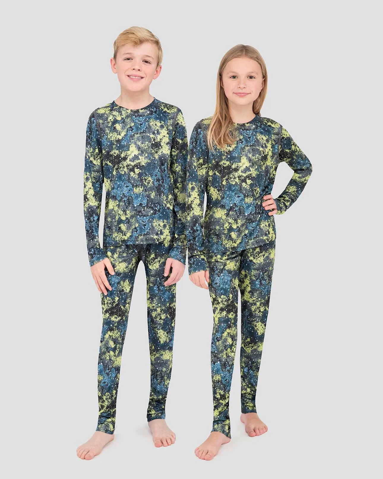 2.0 Kids' Free Ride Heritage Midweight Thermal Baselayer 2-Piece Set