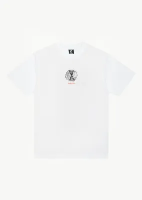 AFENDS Mens Agenda - Retro Graphic T-Shirt - White