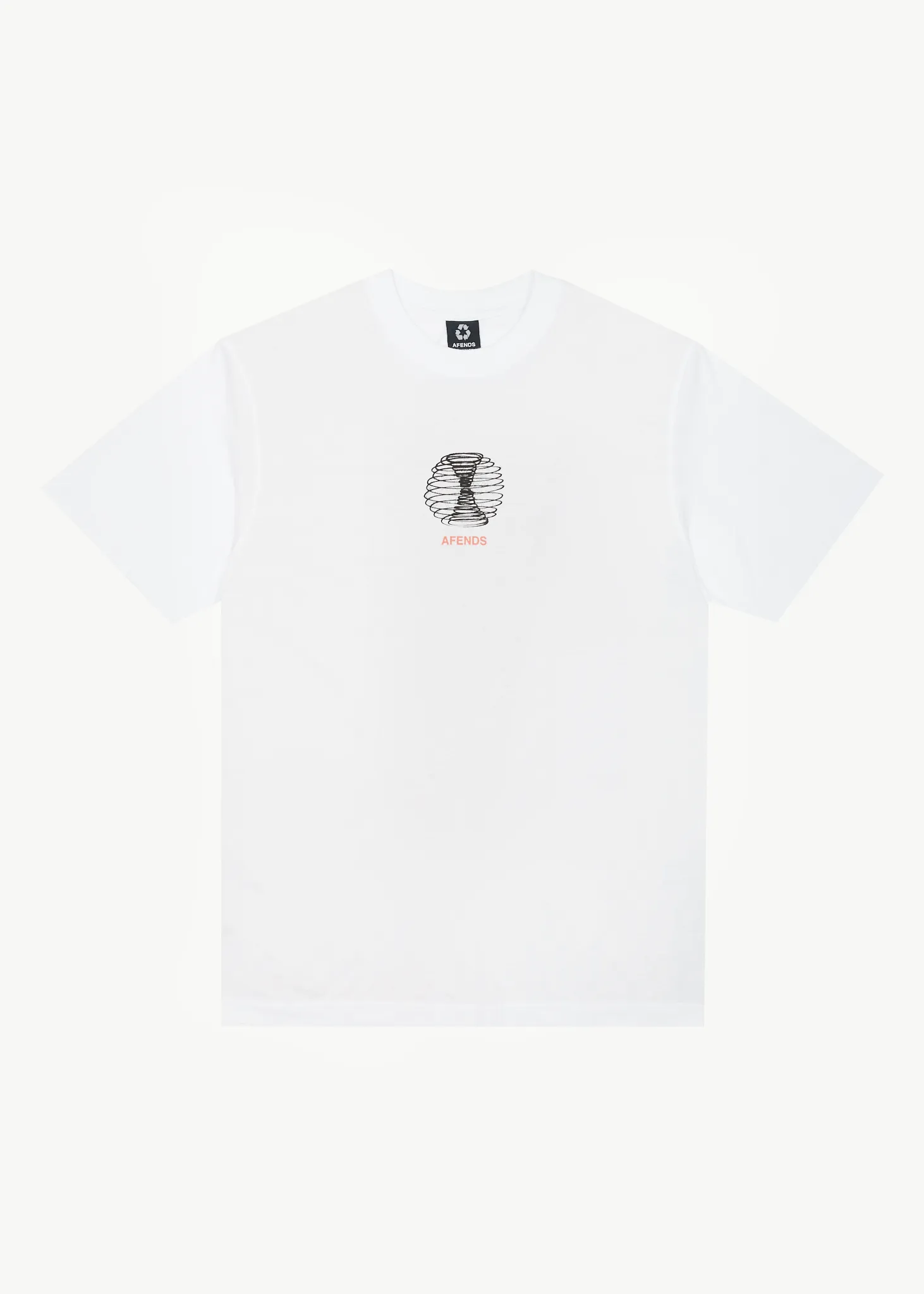 AFENDS Mens Agenda - Retro Graphic T-Shirt - White