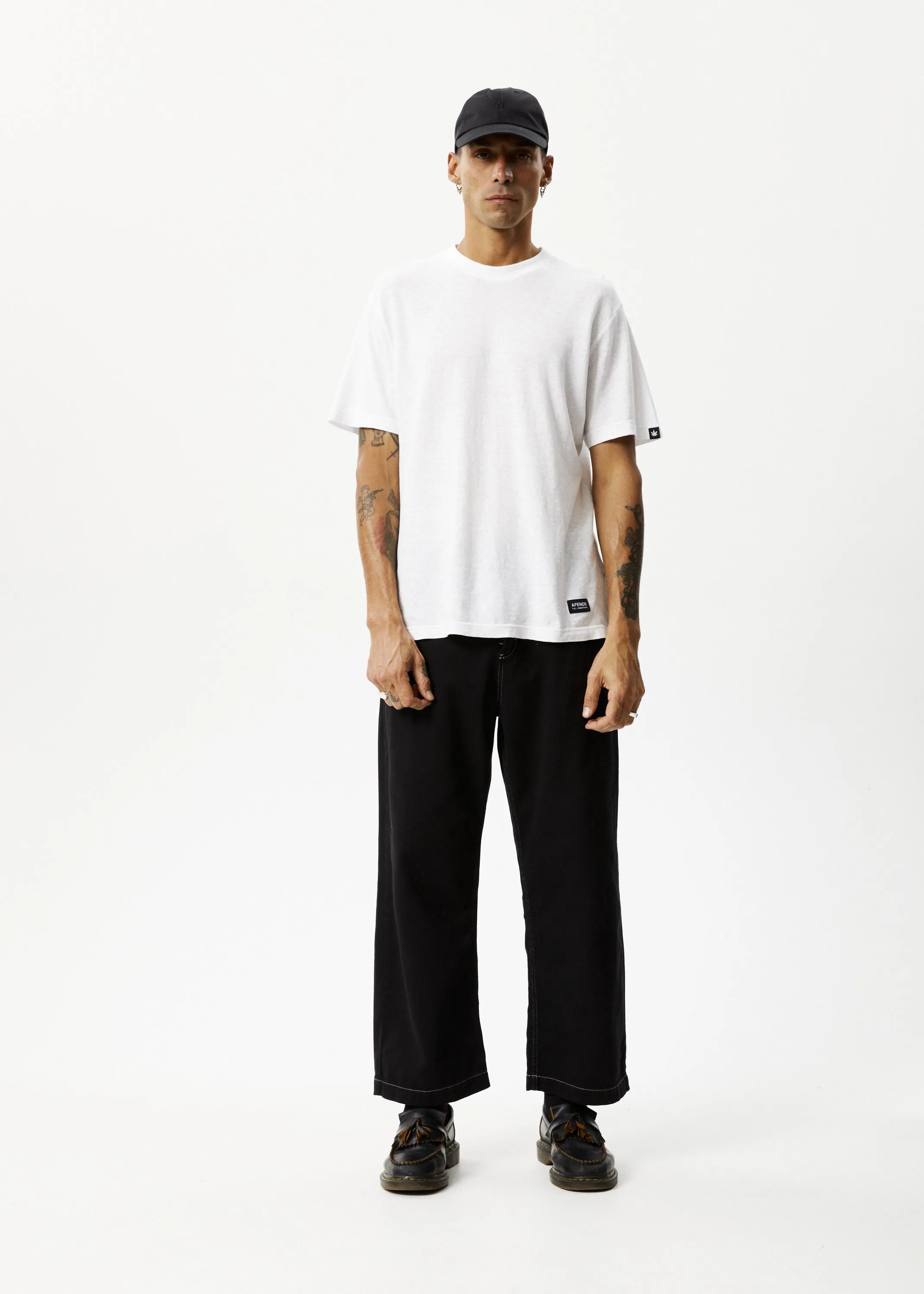 AFENDS Mens Pablo - Baggy Pants - Black