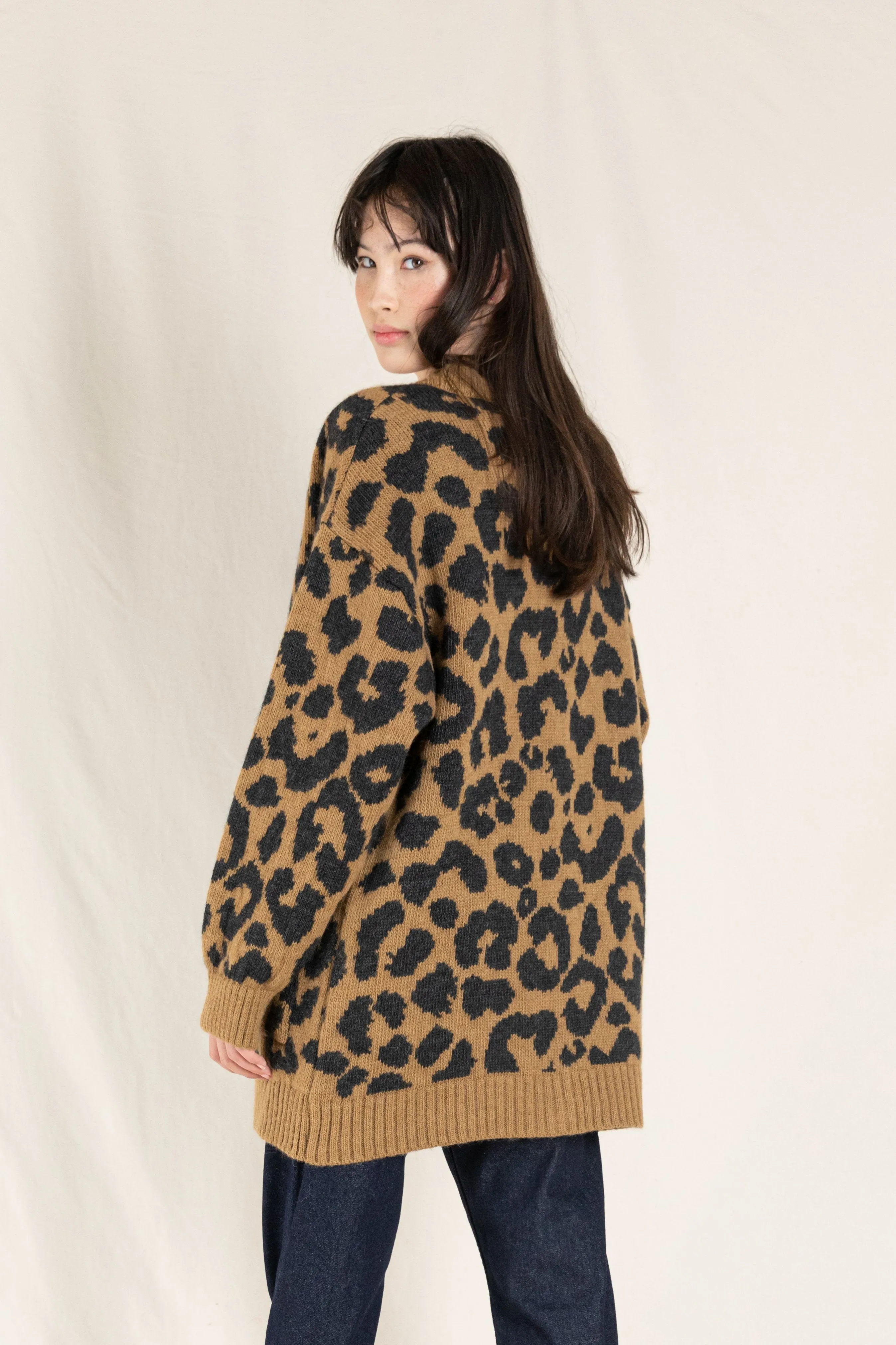 ALIENA Tobacco Leopard - Long Cardigan