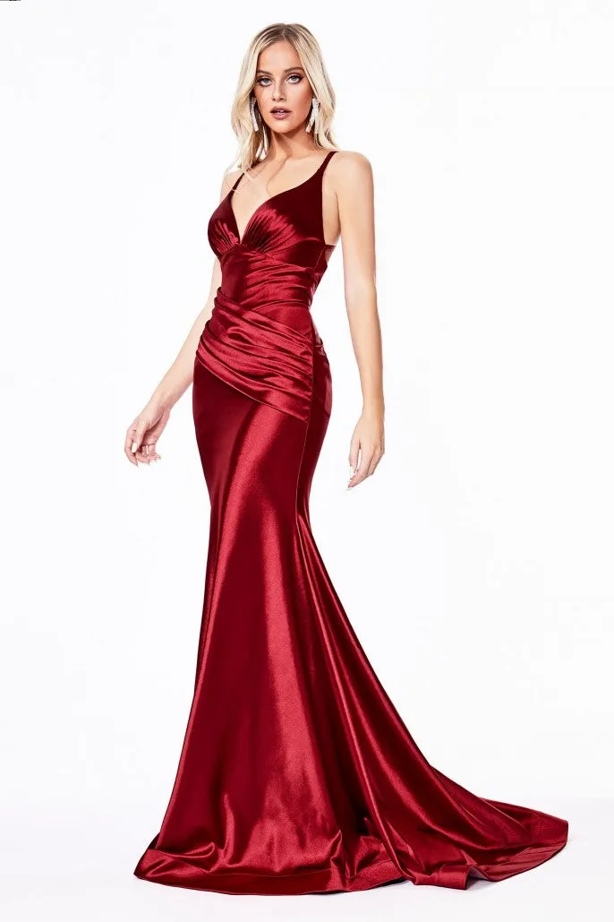 Ask About Me | Fitted Satin Mermaid Gown | LaDivine CH236