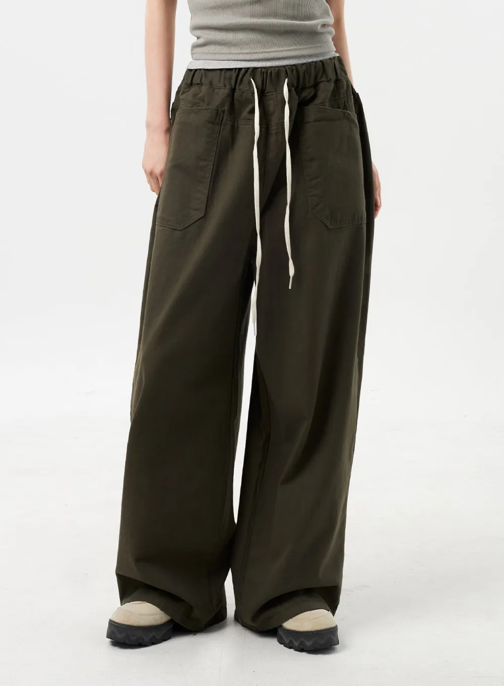 Baggy Cotton Pants Unisex CU309