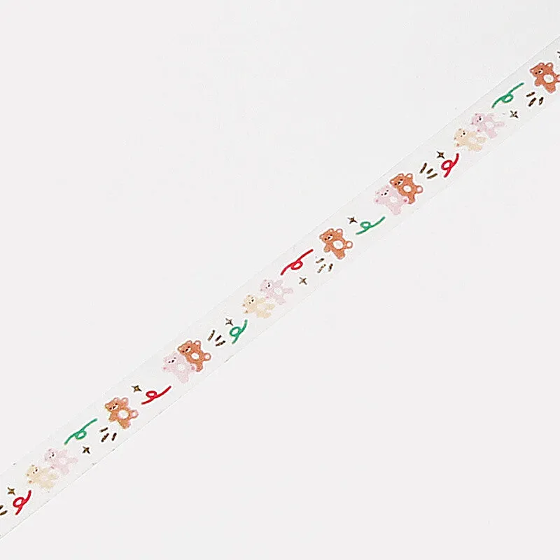 Bear Dance Slim Washi Tape