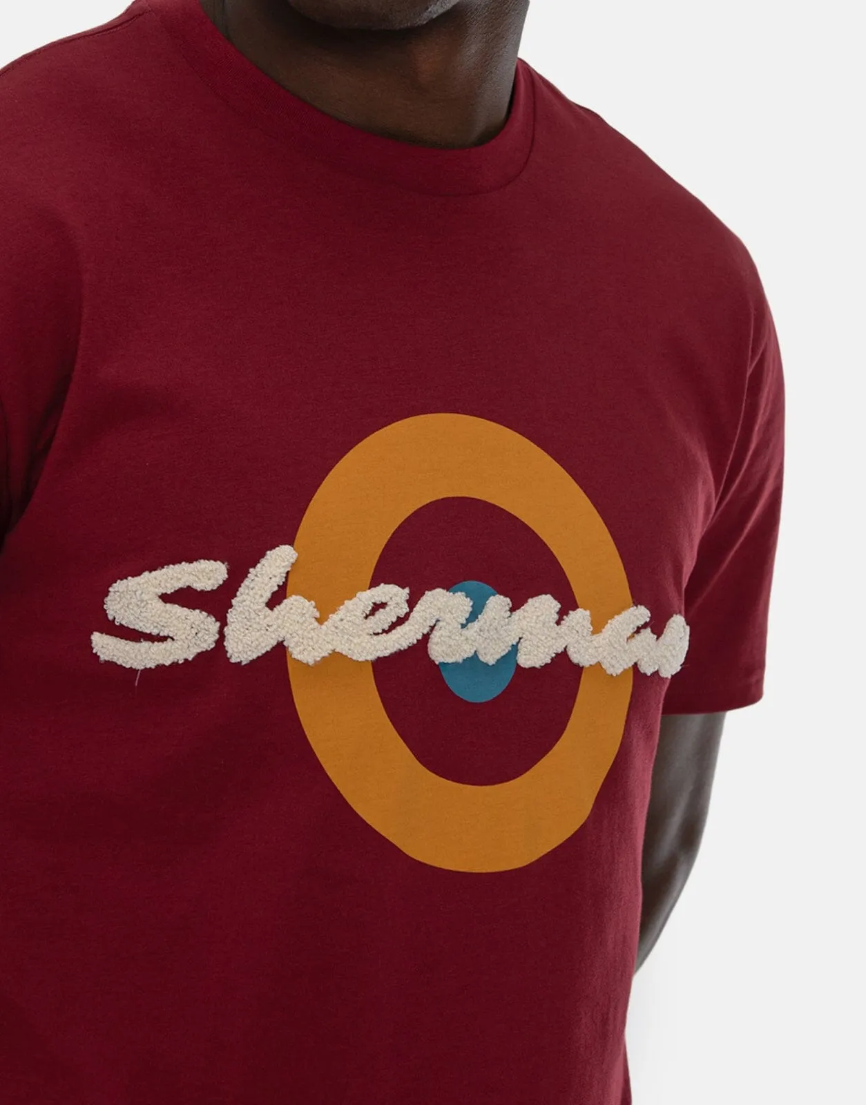 Ben Sherman Retro Chenille Target Berry T-Shirt