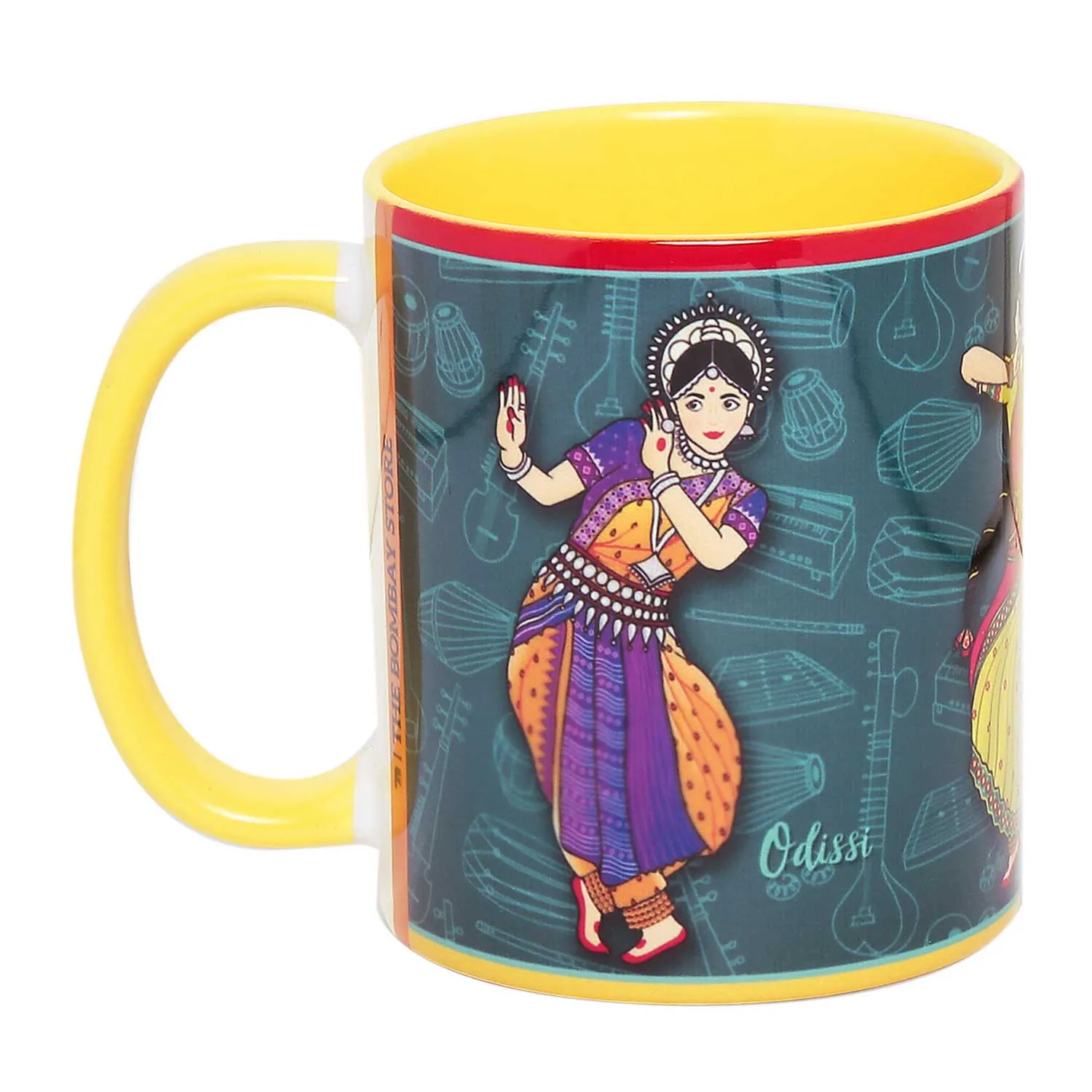 Bharatnatyam Coffee Mugs Set of 2 (300 ml each)