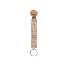 BIBS Knitted Pacifier Clip - Vanilla