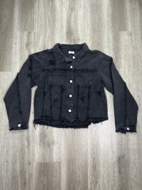 Black Denim Jacket Denim Pol, Size M