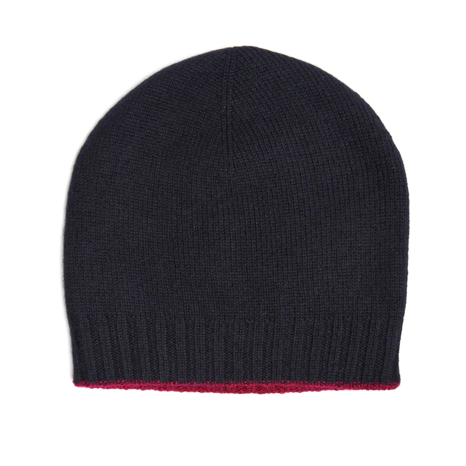 BLUE AND RED BICOLOR BEANIE