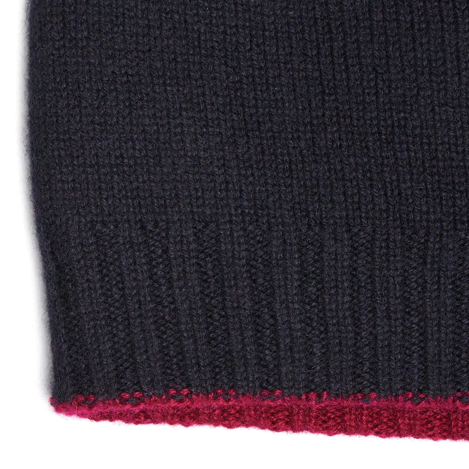 BLUE AND RED BICOLOR BEANIE