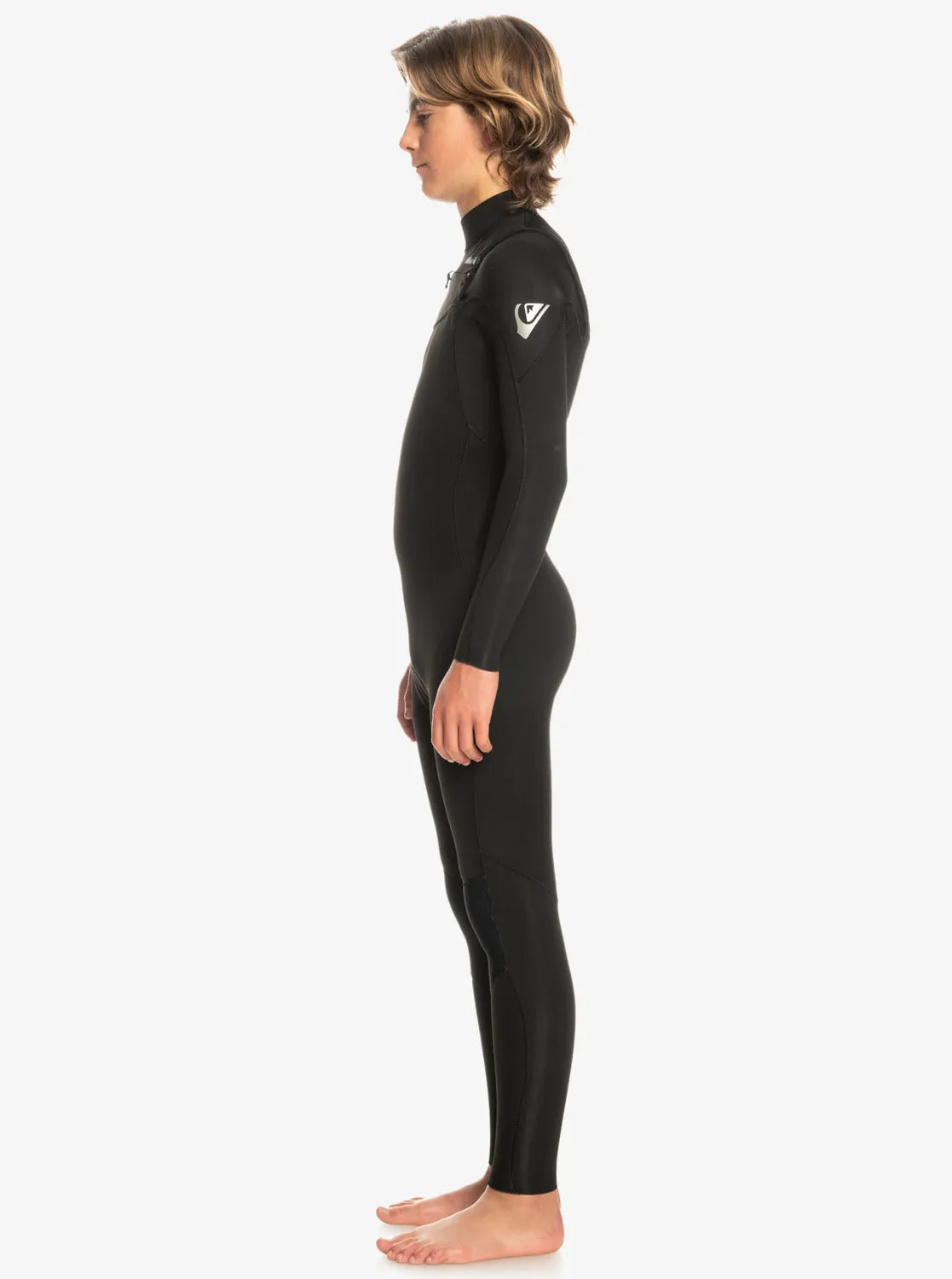 Boys 8-16 3/2mm Everyday Sessions Chest Zip Wetsuit - Black