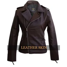 Brown Faux Leather Jacket