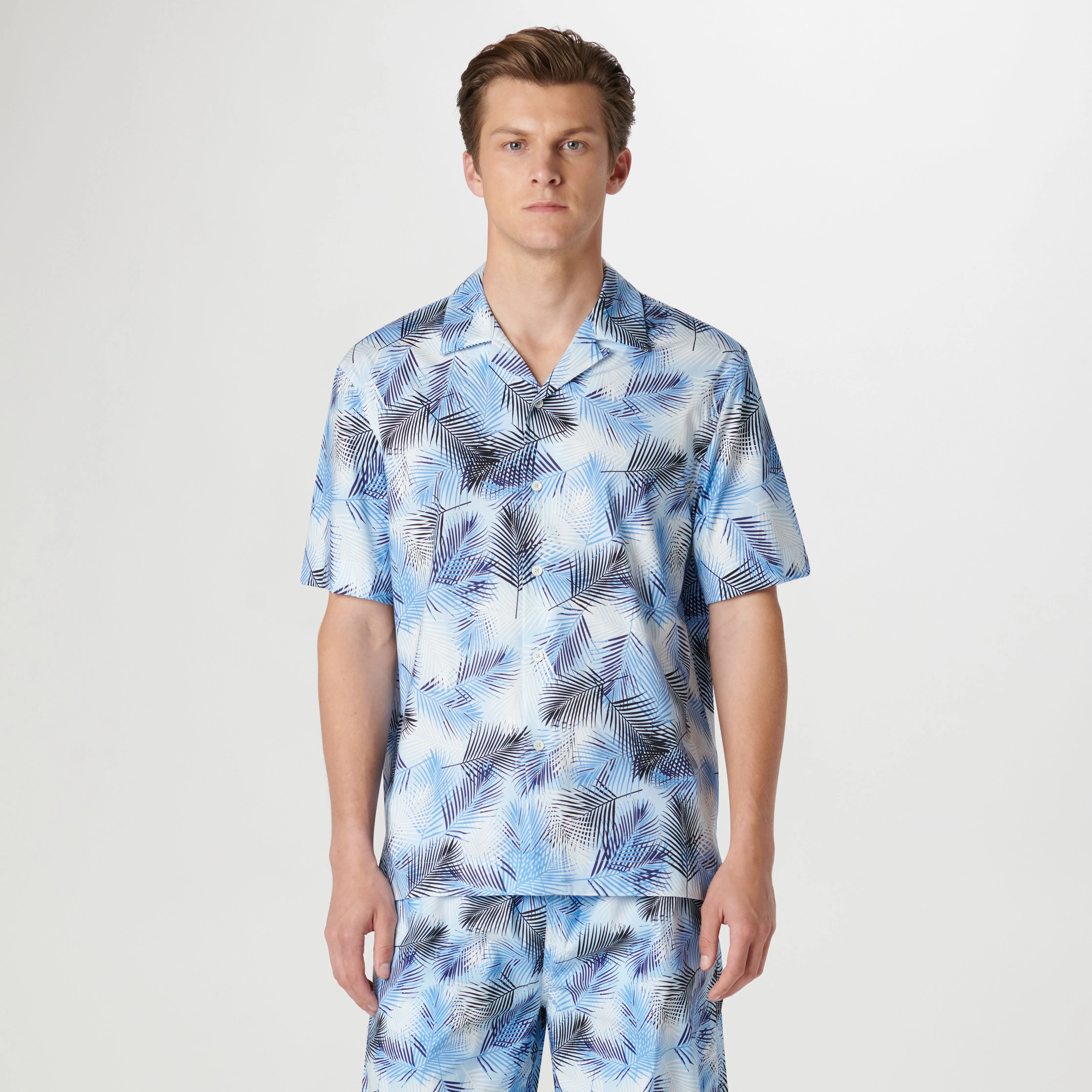 Cole Leaf Print OoohCotton Camp Shirt