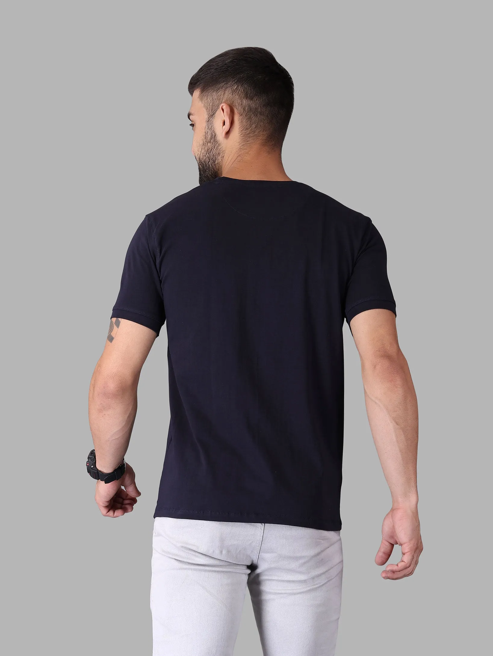 Contrast Crew Neck T Shirt