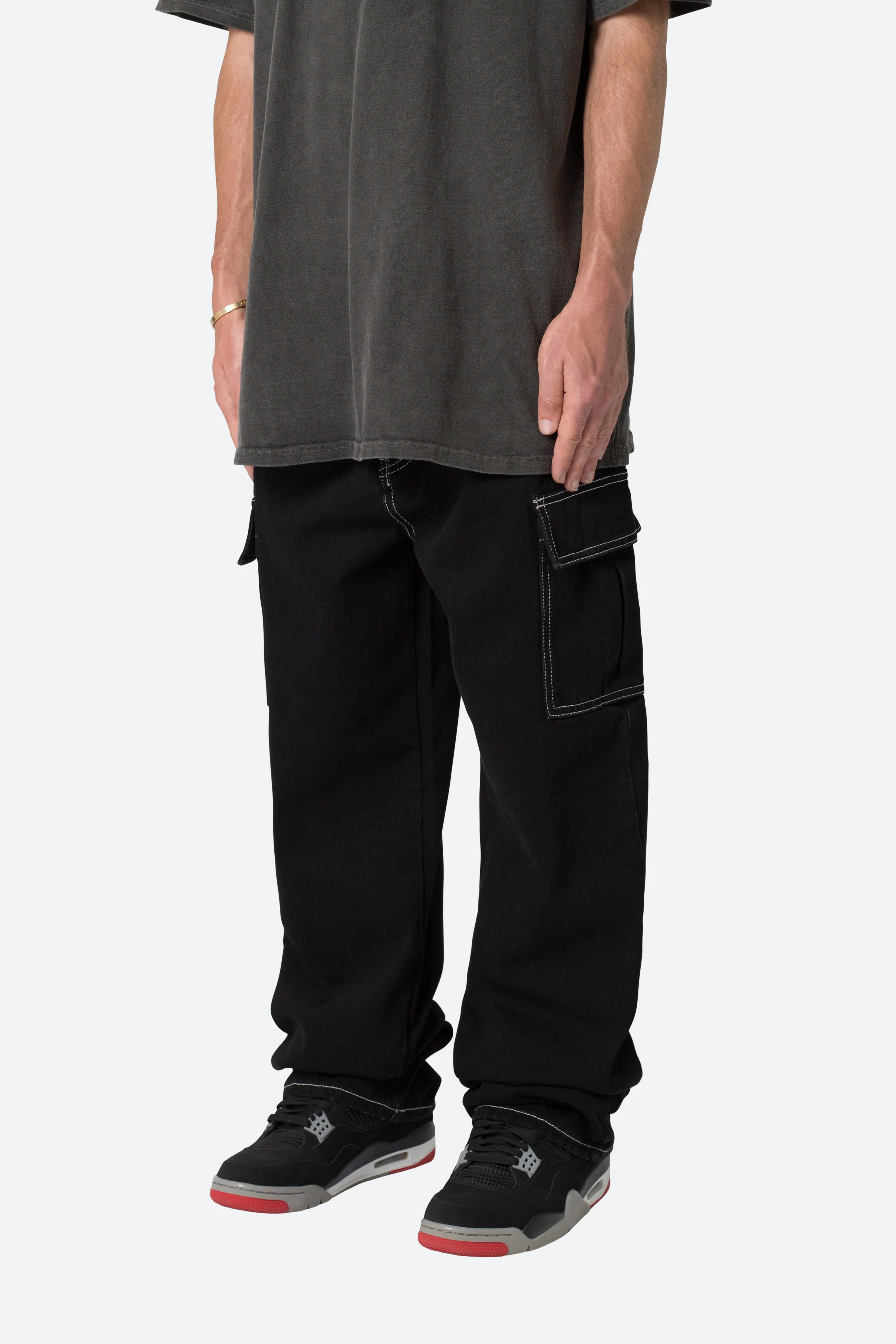 Contrast Ultra Baggy Denim - Black