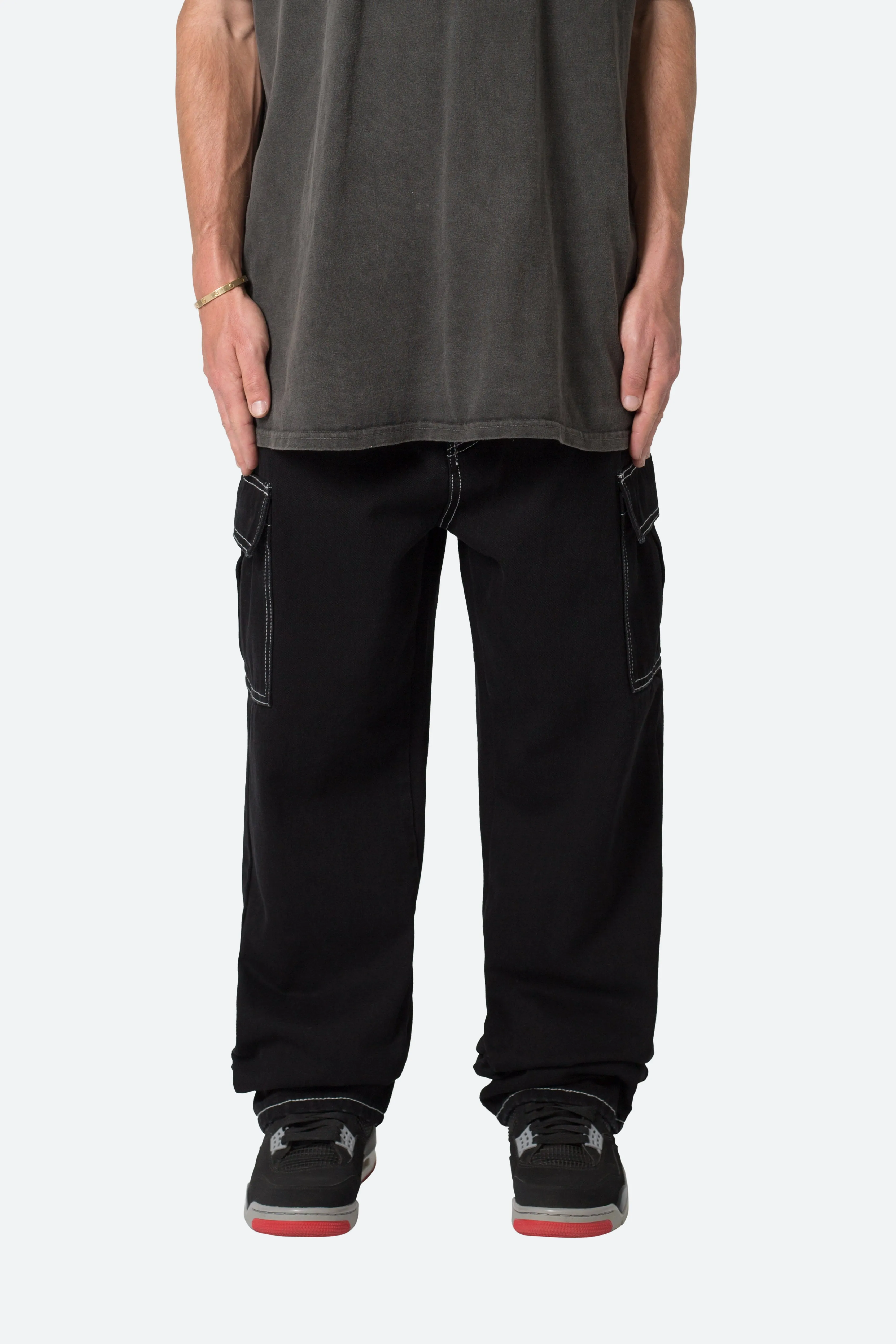 Contrast Ultra Baggy Denim - Black