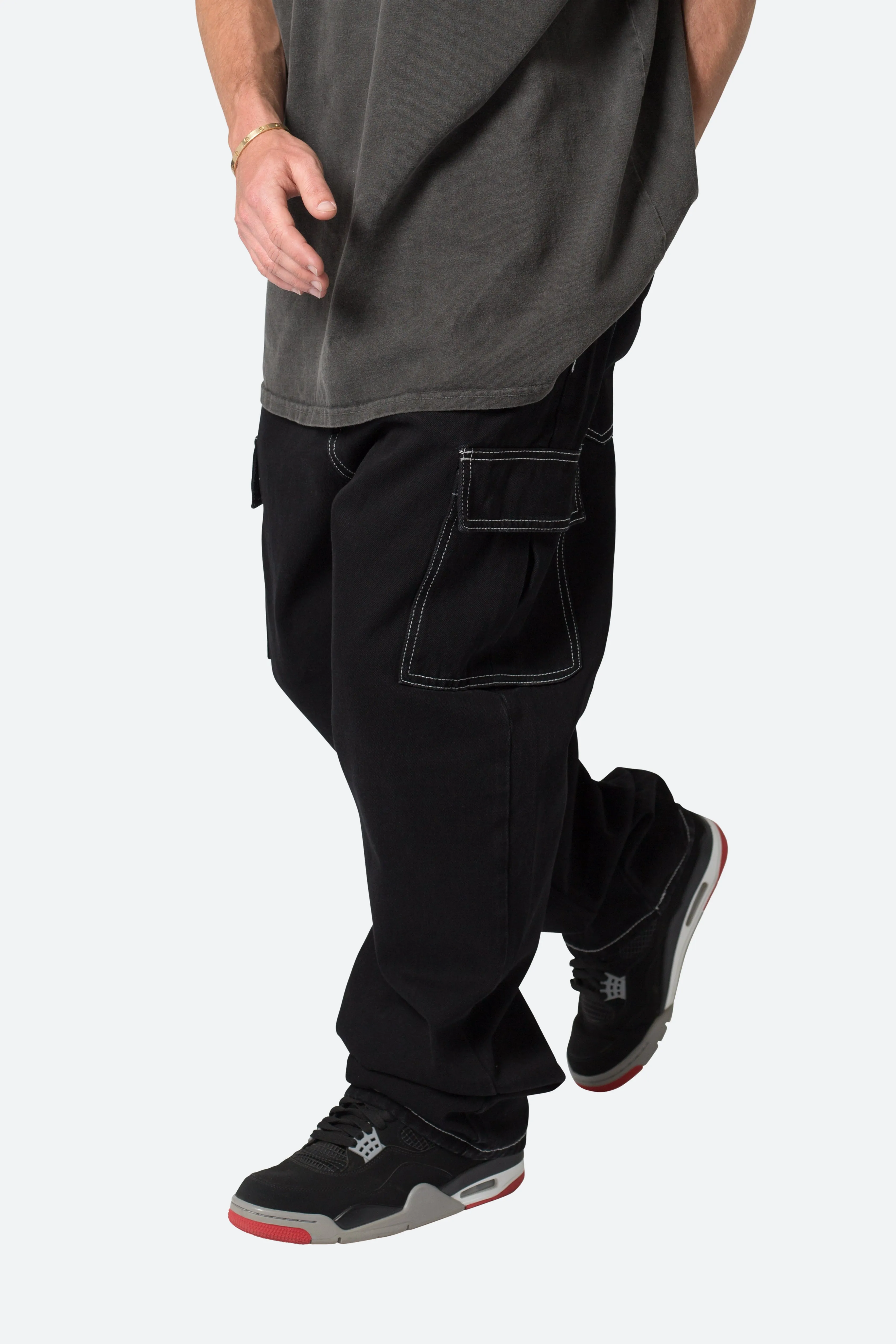 Contrast Ultra Baggy Denim - Black