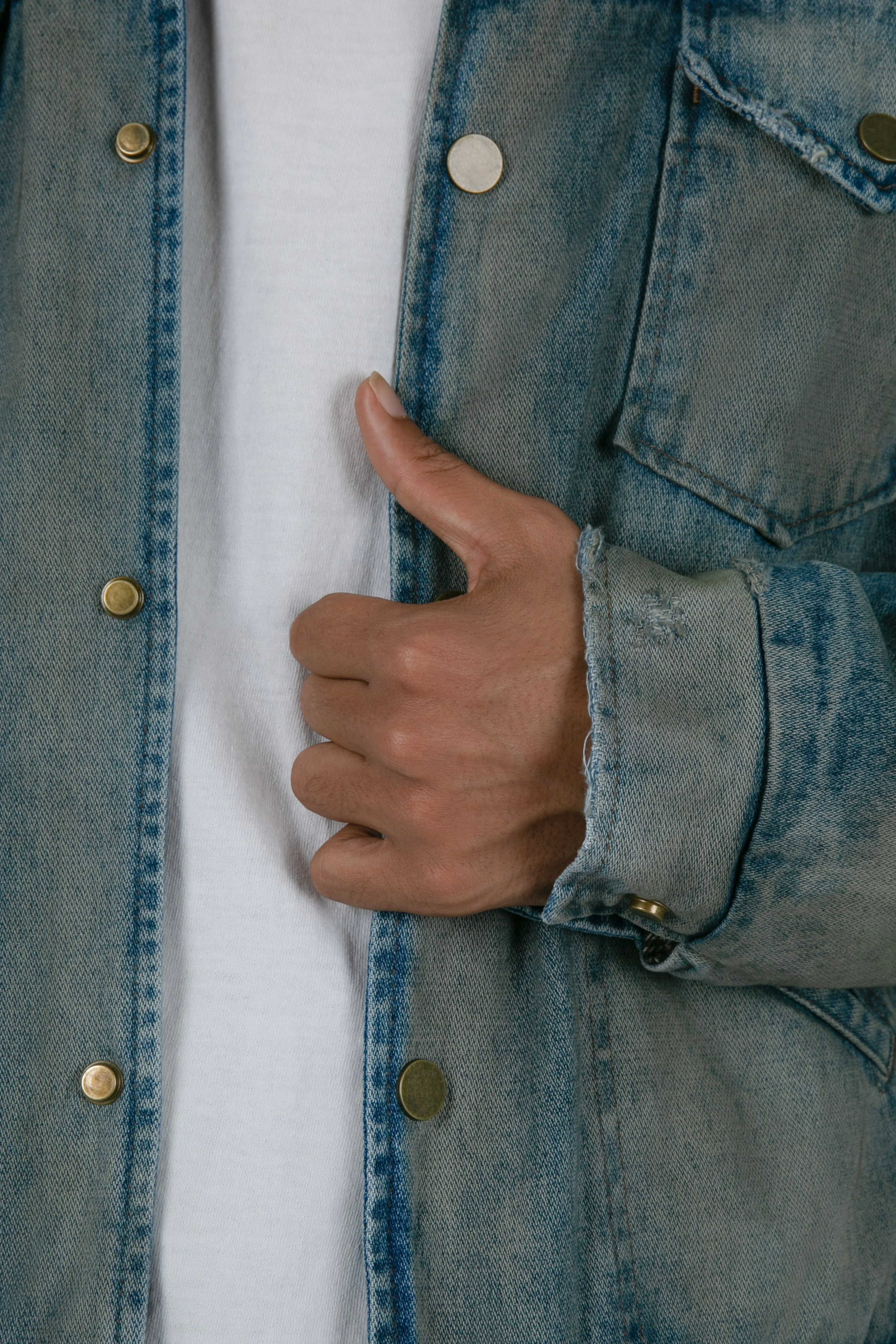 Corduroy Denim Trucker - Blue