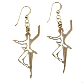 Dancing for Peace Peace Bronze Earrings on French Hooks (Wholesale)