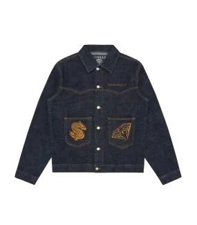 DIAMONDS & DOLLARS SELVEDGE DENIM JACKET - INDIGO