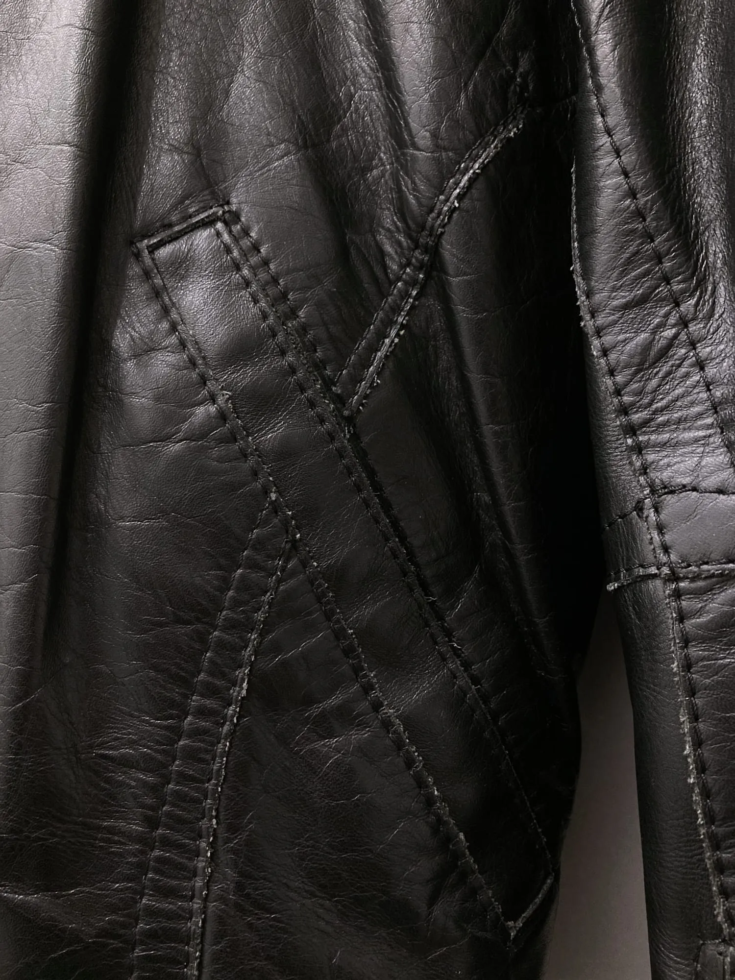 Dirk Bikkembergs Hommes 1990s quilted black leather jacket