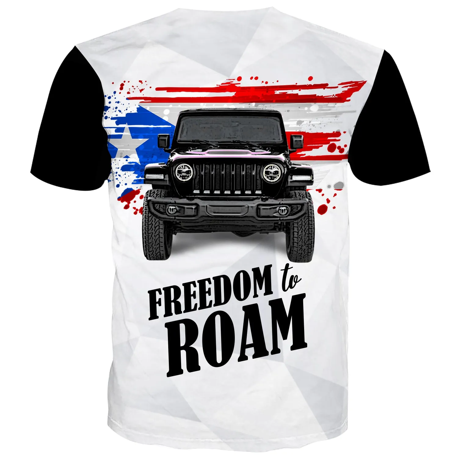 Freedom To Roam - Puerto Rico Flag Multicolor T-Shirt