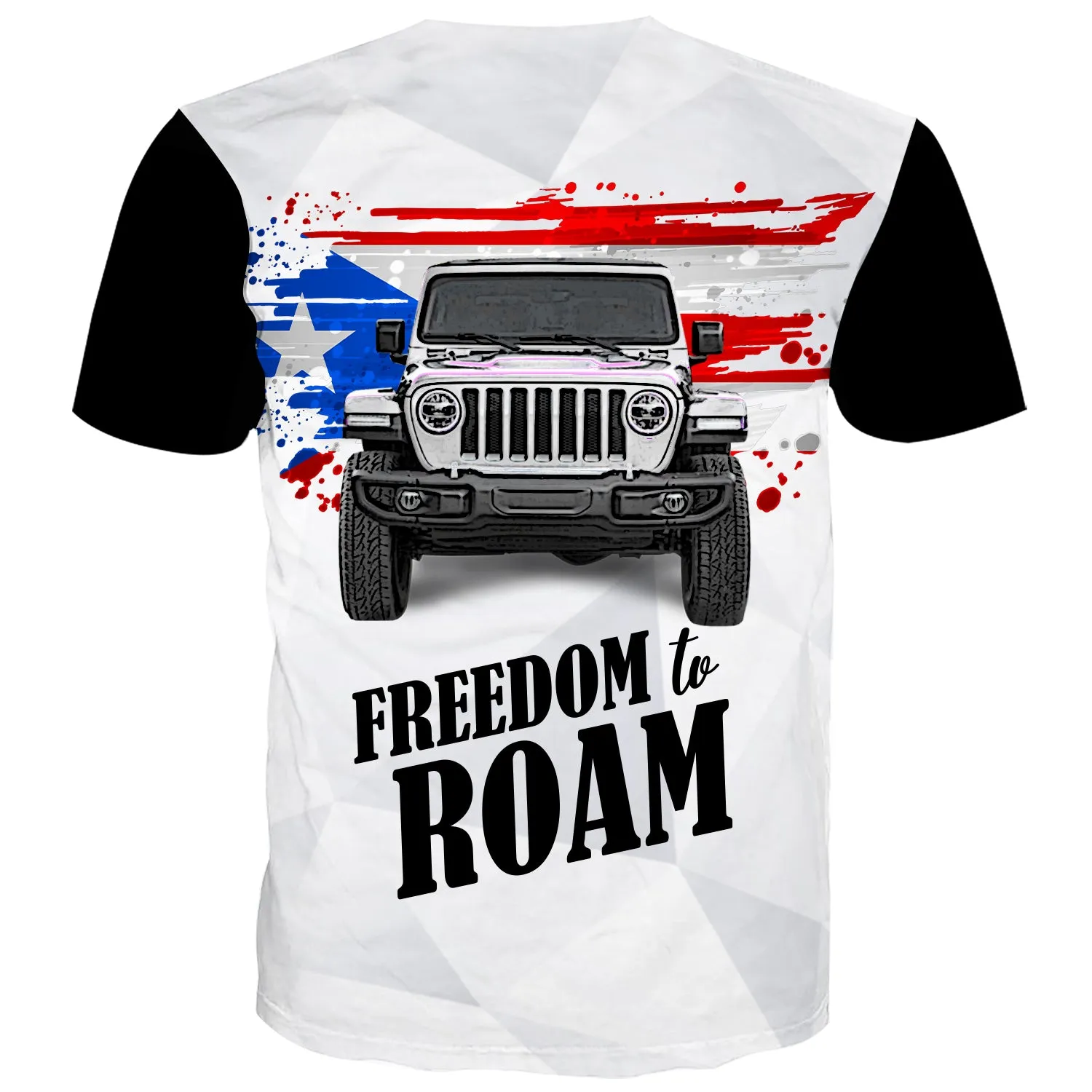 Freedom To Roam - Puerto Rico Flag Multicolor T-Shirt