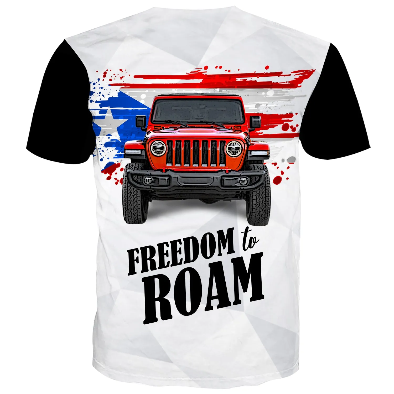 Freedom To Roam - Puerto Rico Flag Multicolor T-Shirt