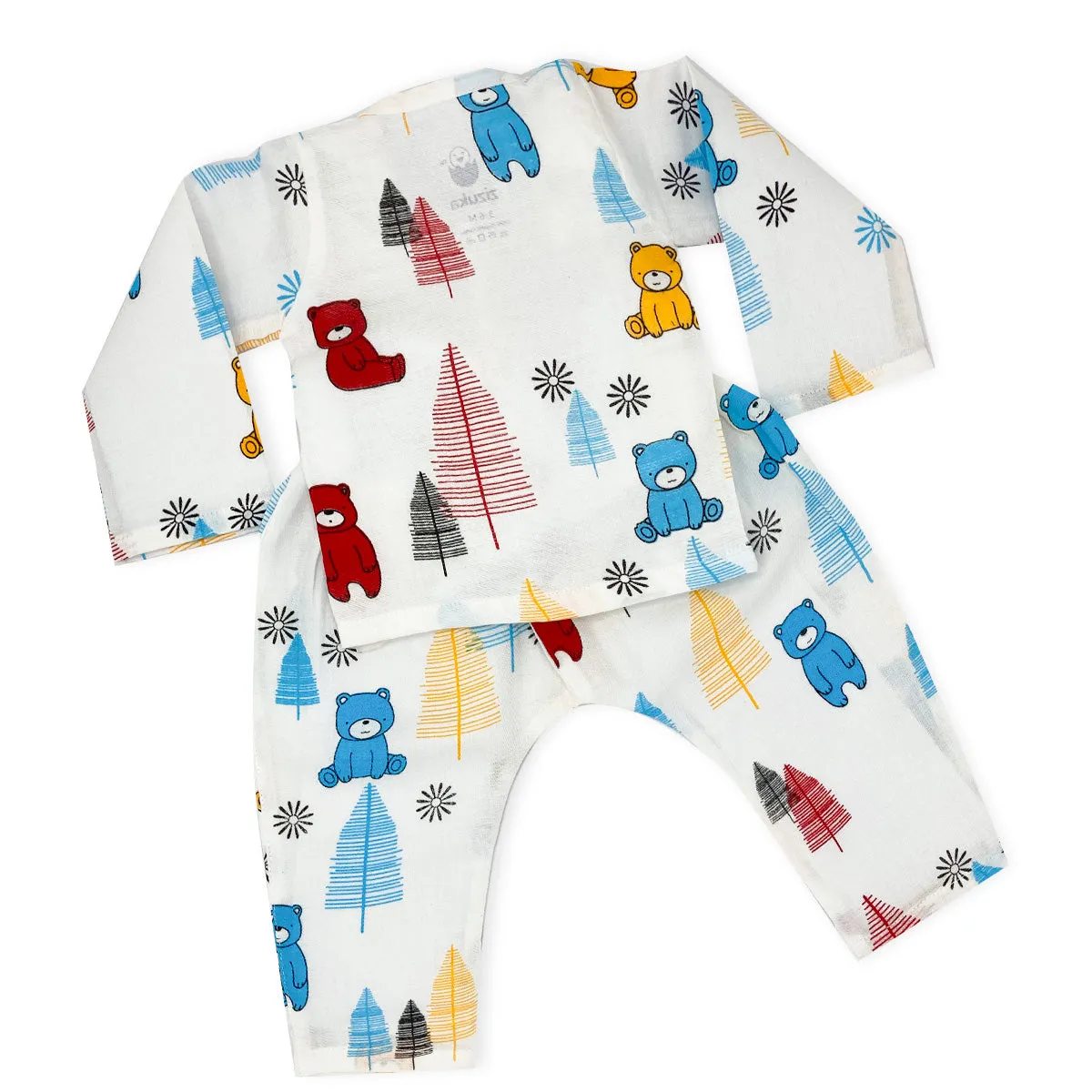 Full sleeve Jabla -Pyjama Set -Organic Muslin -Teddy