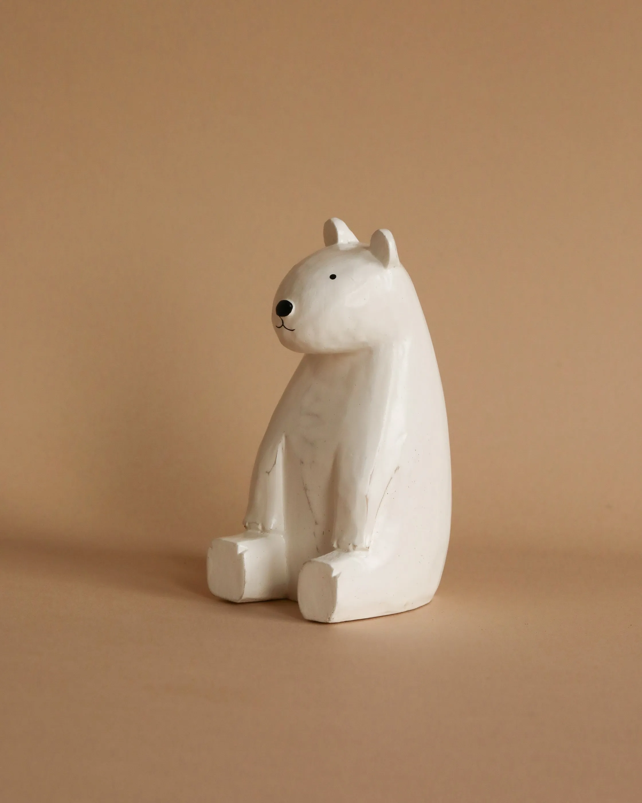 Handmade Tiny Wooden Polar Bears