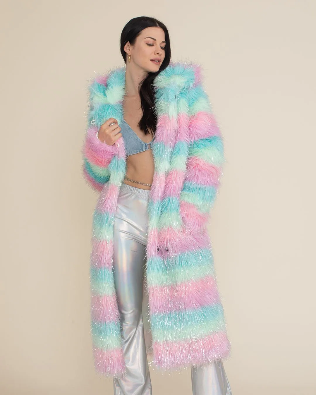 Hooded Women's Long Faux Fur Coat | Doll Party