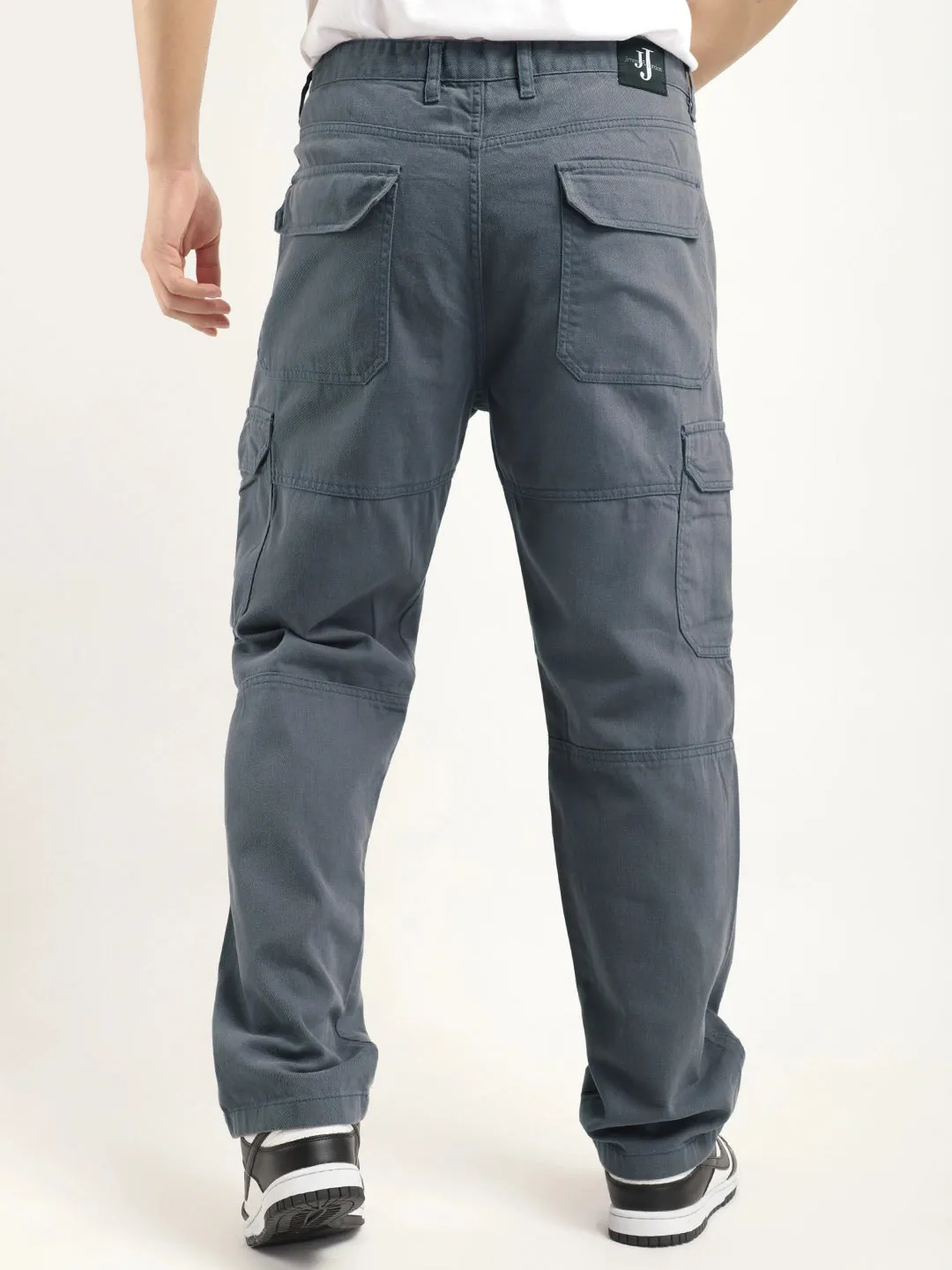 Leo Ash Grey Full Length Plus Size Cargo