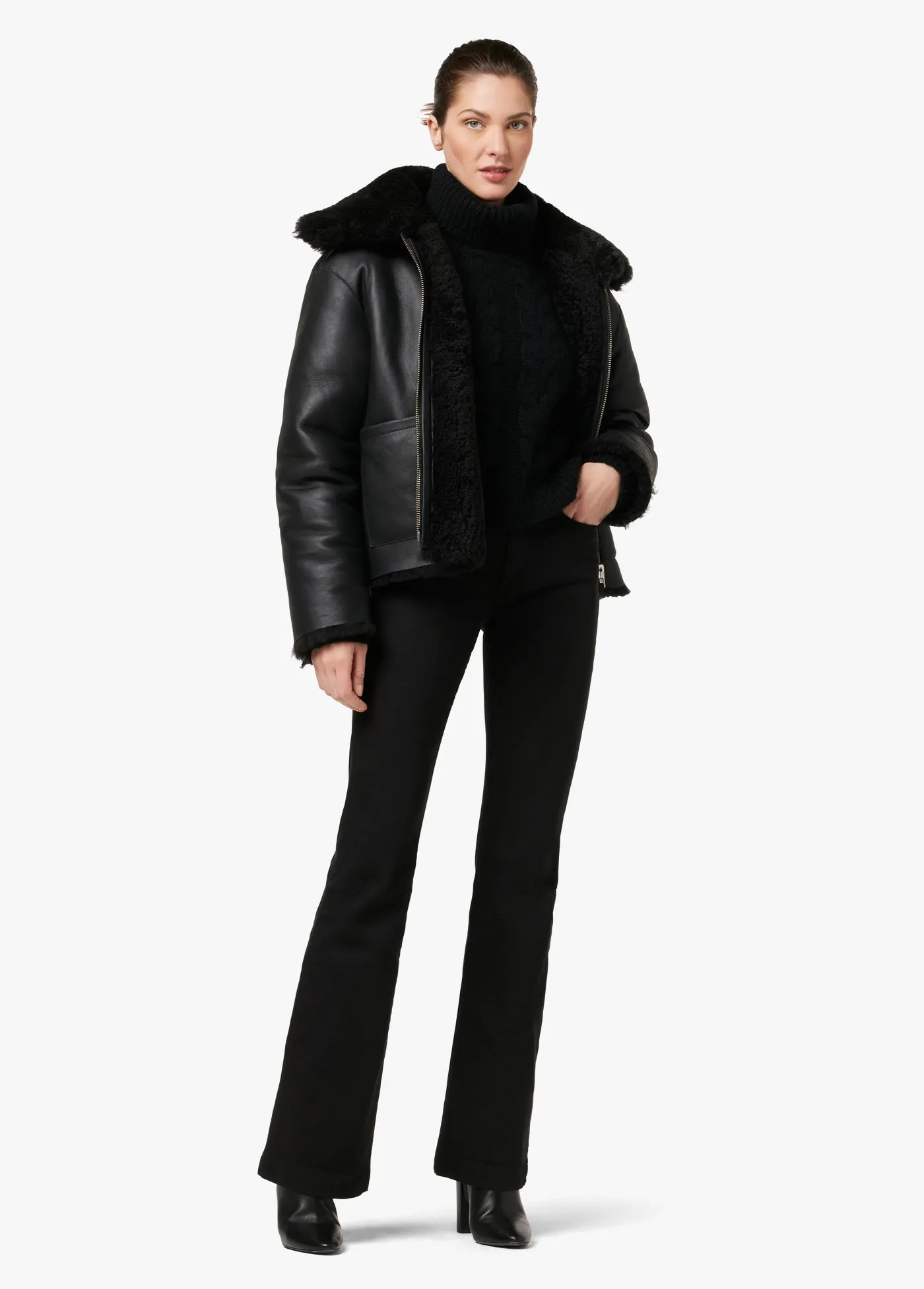 LISA REVERSIBLE SHEARLING LEATHER JACKET