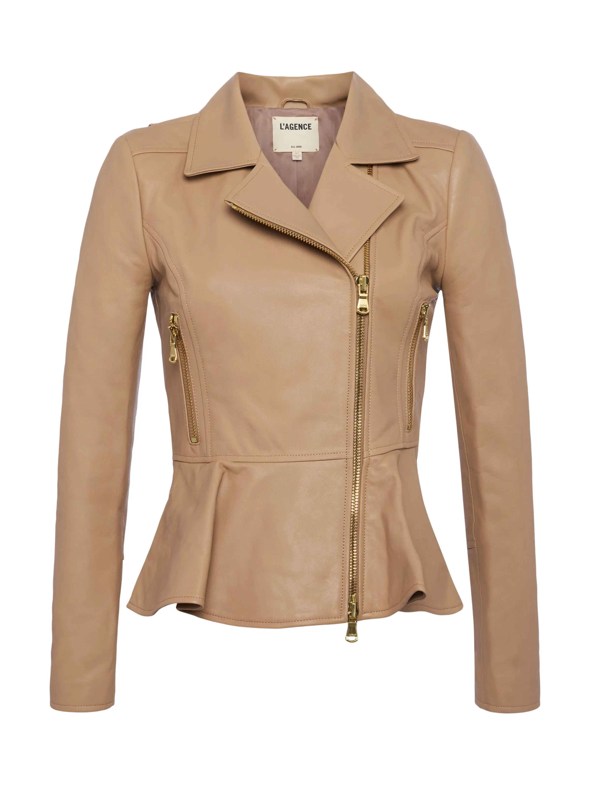 Lyric Leather Peplum Jacket