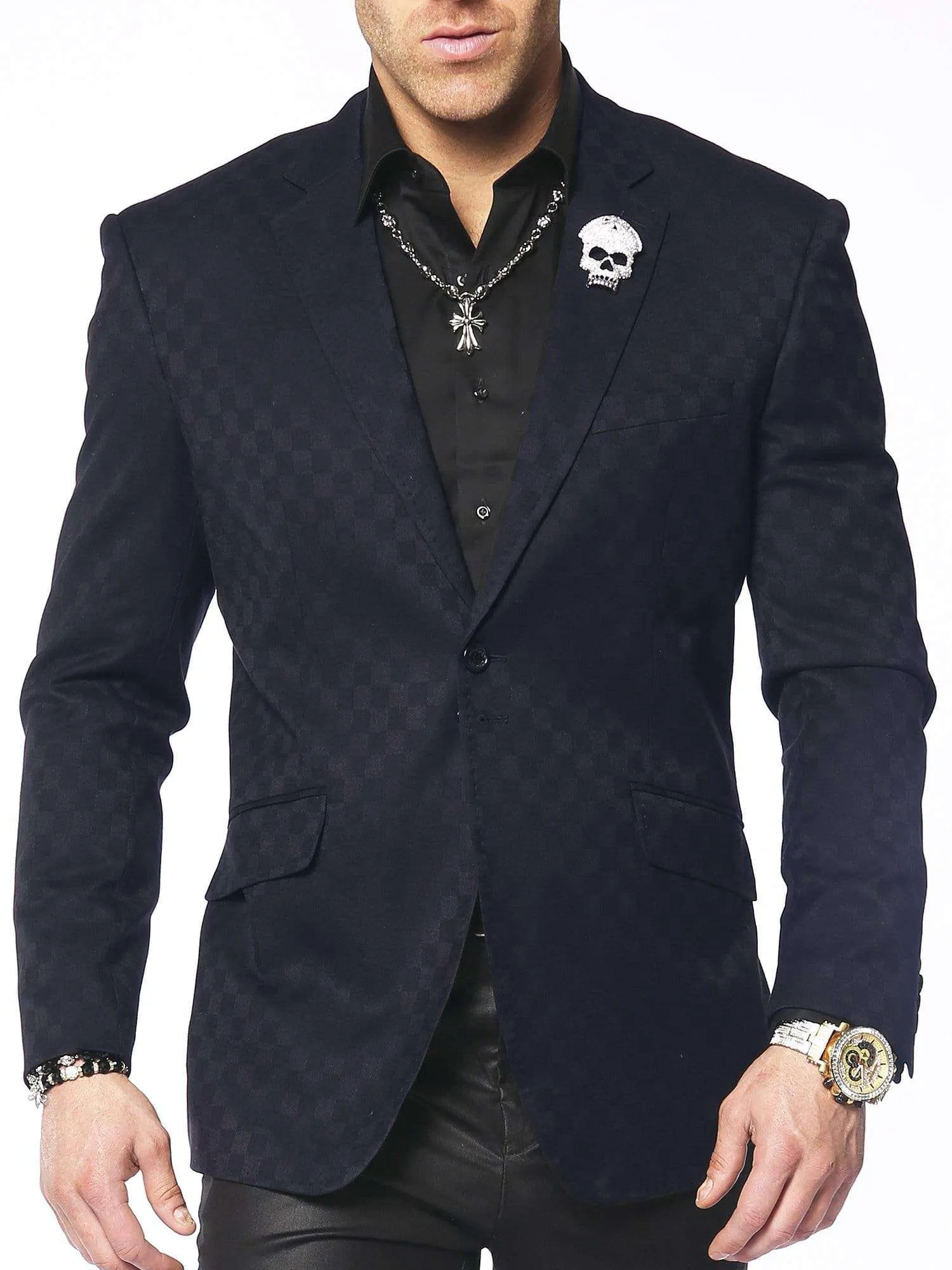 Men's blazer B. Check Navy