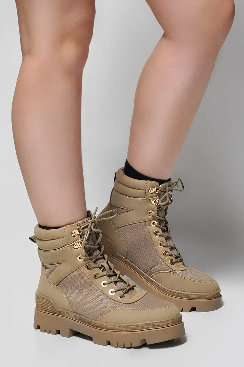 Mood Sand Combat Boots [Last Size 6]