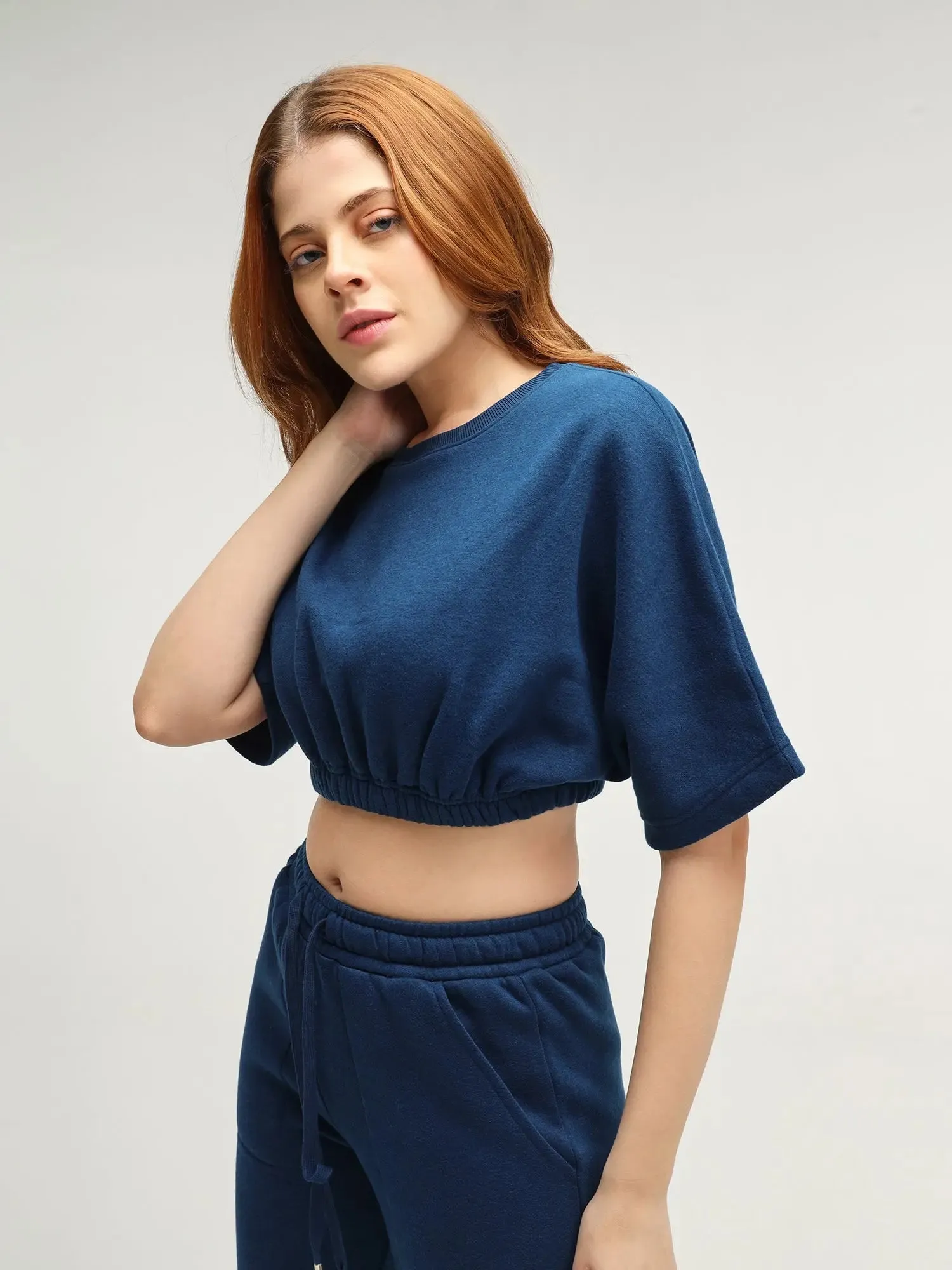 Moscow Blue Lounge Crop Top