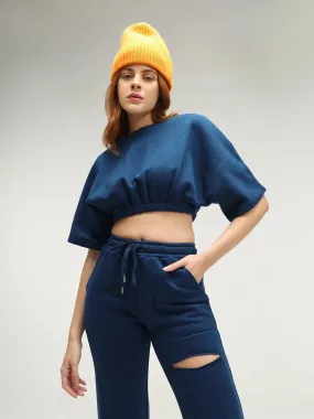 Moscow Blue Lounge Crop Top