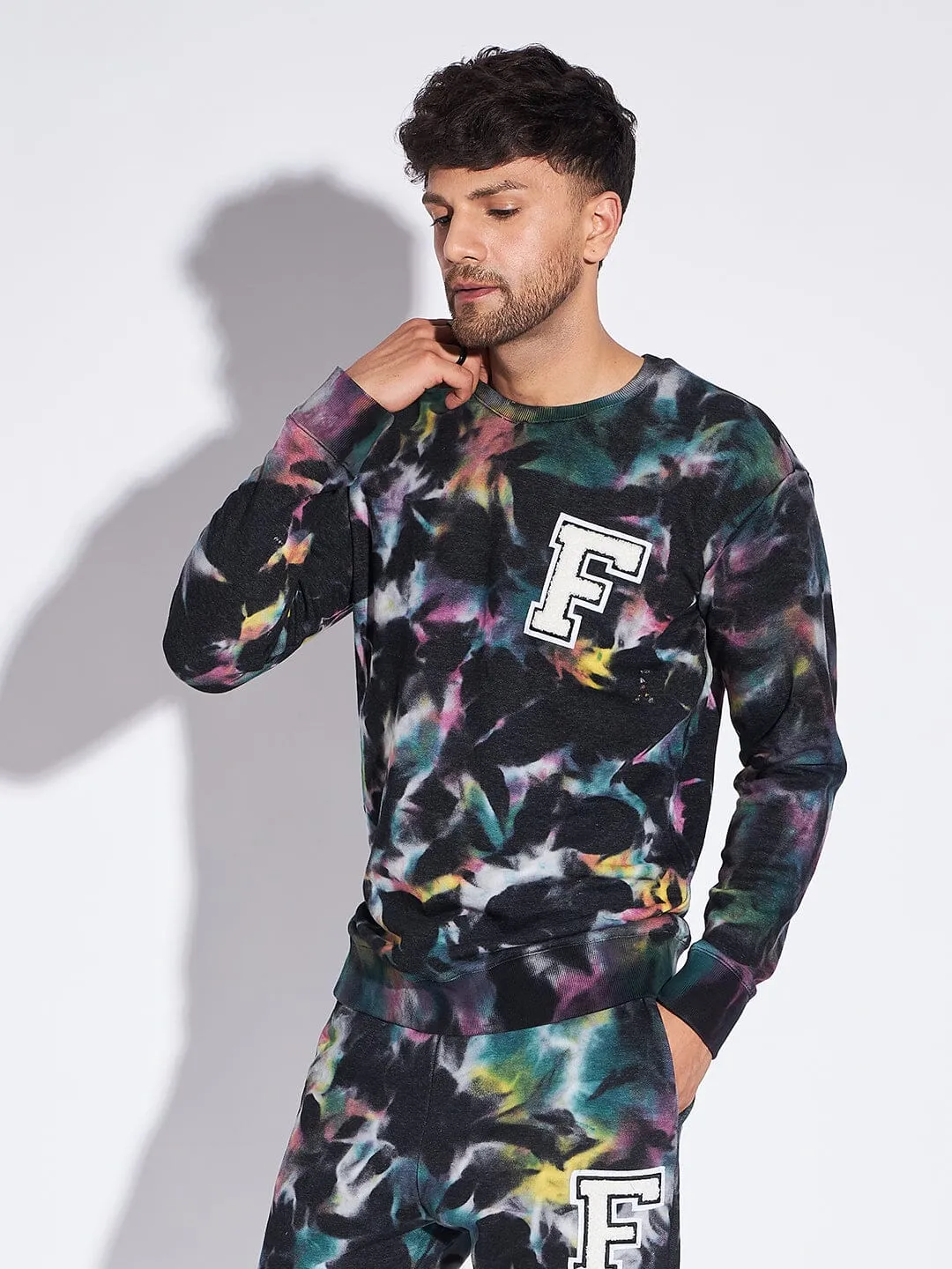 Multi Colour Tie and Dye Oversized Sweatshirt