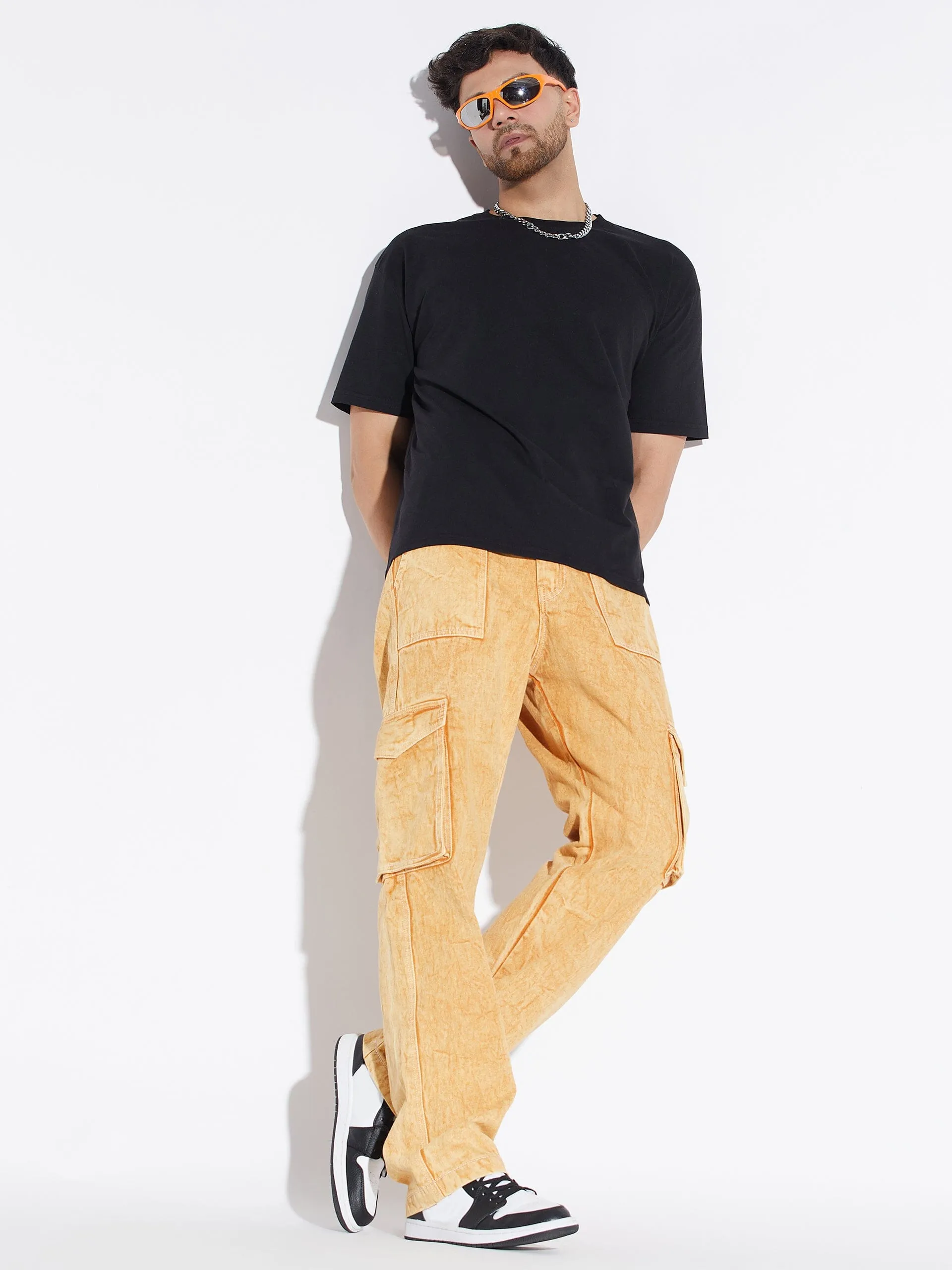 Mustard Washed Carpenter Denim