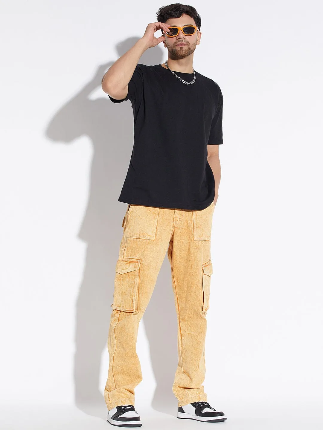 Mustard Washed Carpenter Denim