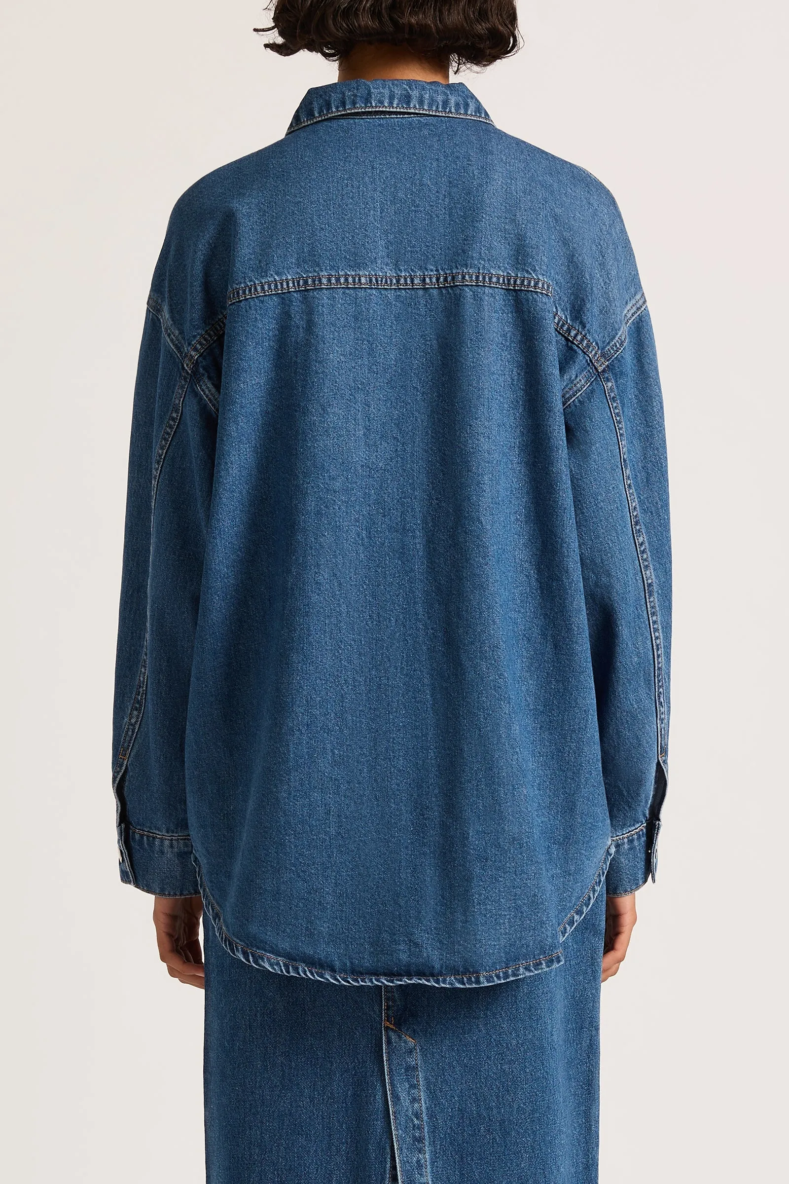 NUDE LUCY Organic Denim Overshirt VINTAGE BLUE