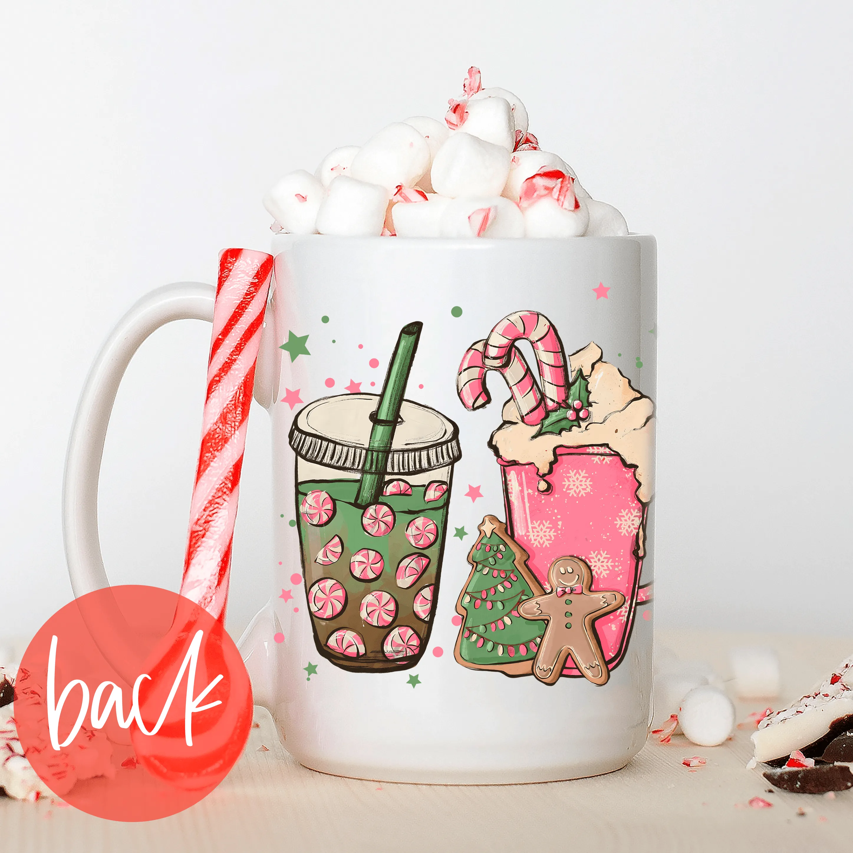 Pink Christmas Coffees Mug