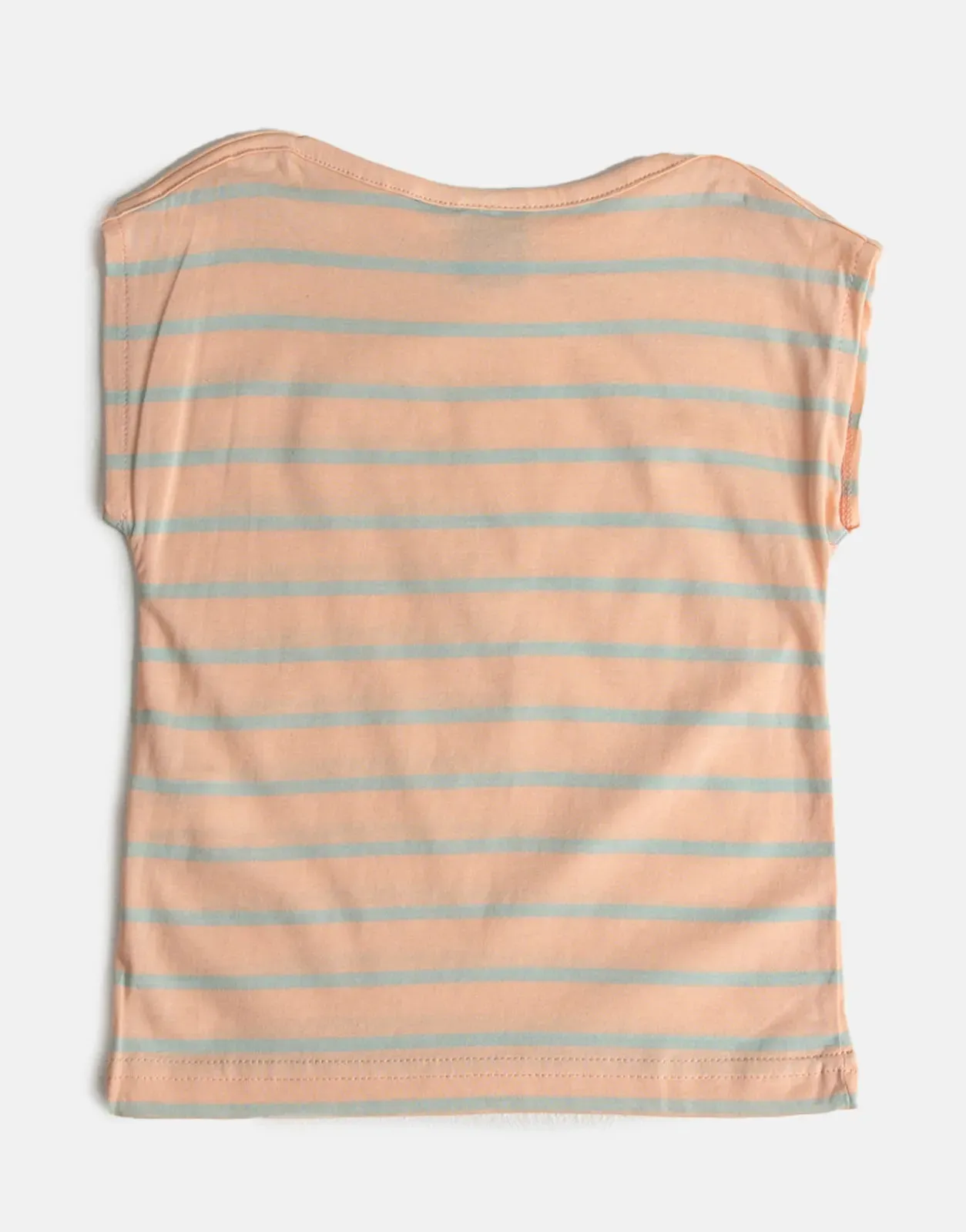 Polo Girls Jade Striped Pale Peach T-Shirt