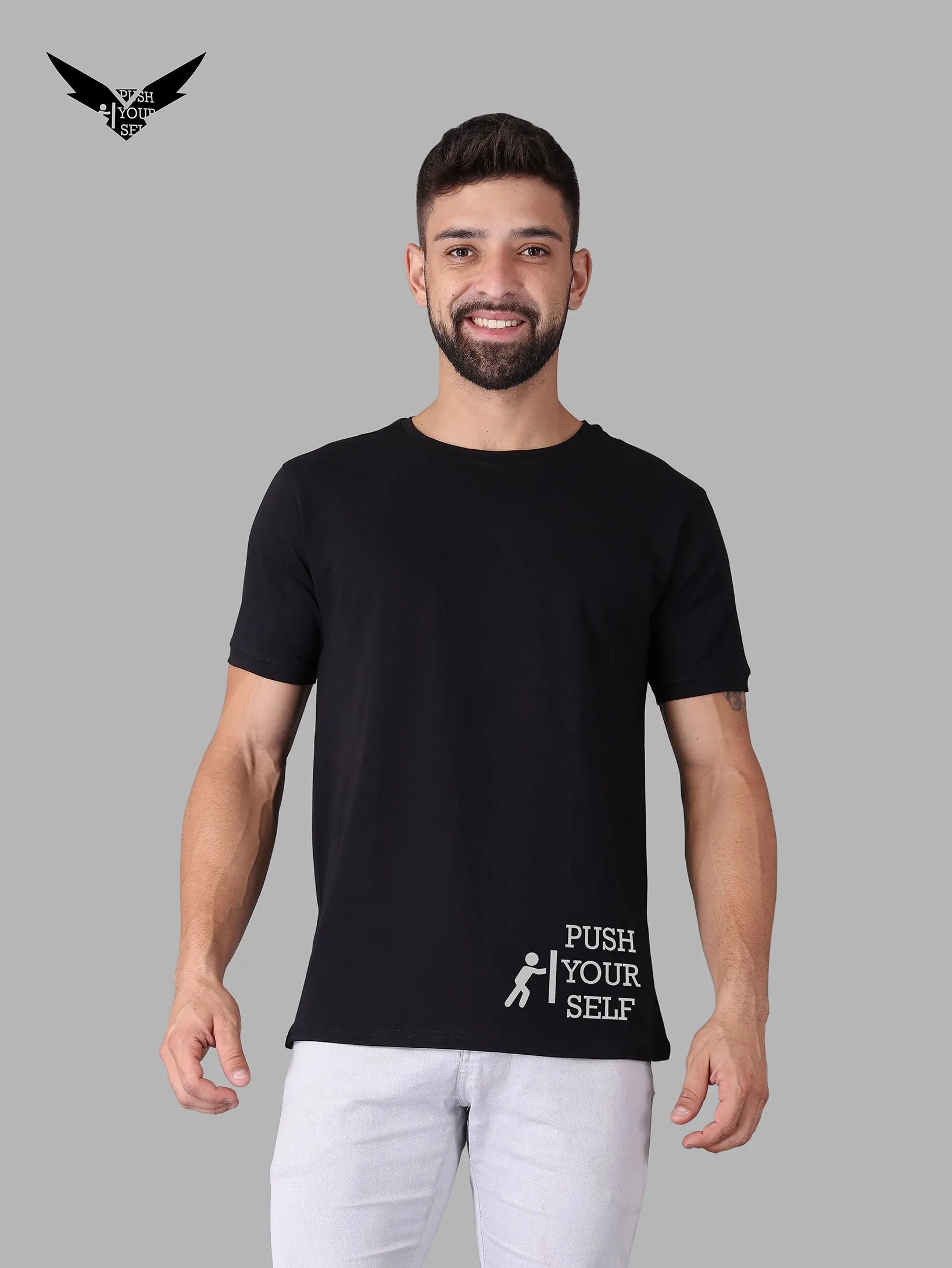 Push Your Self Crew Neck T-Shirt