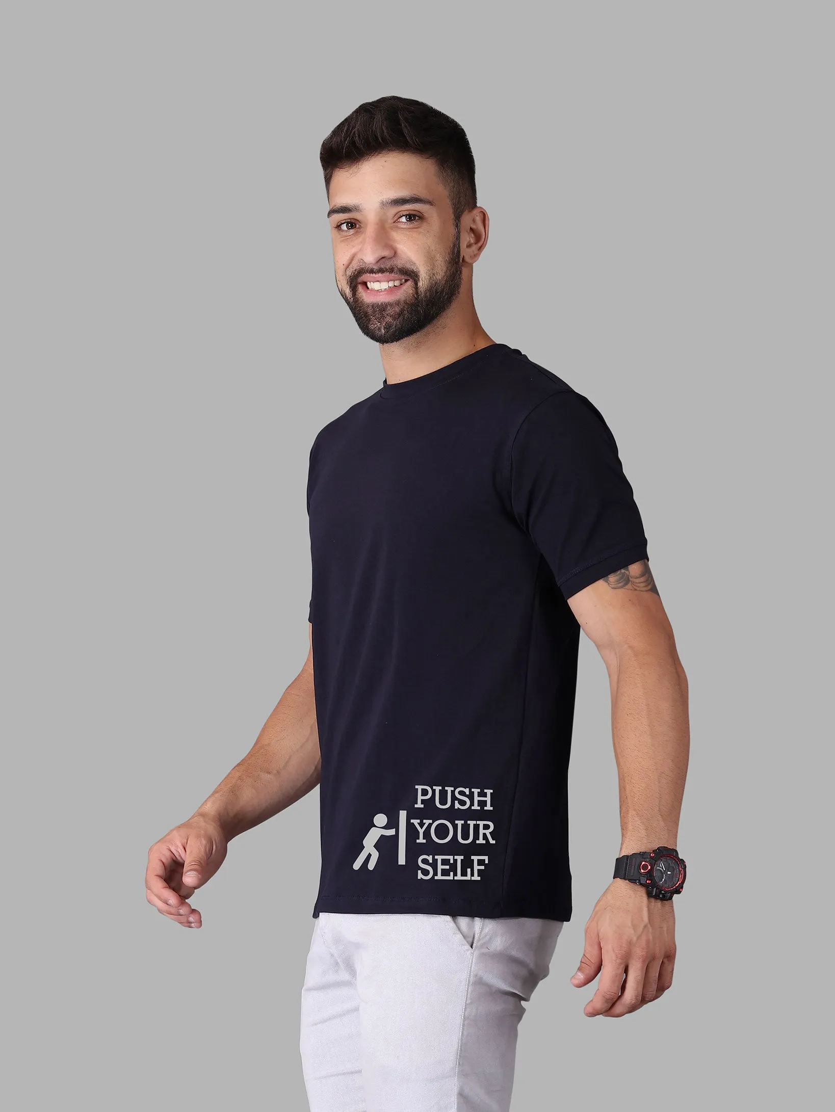 Push Your Self Crew Neck T-Shirt